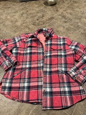 Bit and bridle Pink Plaid Quilted Button-Up Shacket